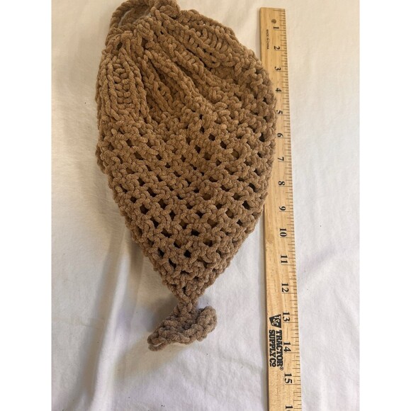 Crochet Vintage Beige Sweater, Skirt & Bag Set Henrietta Tanuska Beverly Hills s - Picture 10 of 16